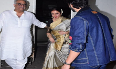 Rekha arrived at the screening of 'Milli', showered love on Janhvi like a mother