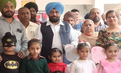 MLA Bhola Grewal magazine release in government school on the occasion of Children's Day