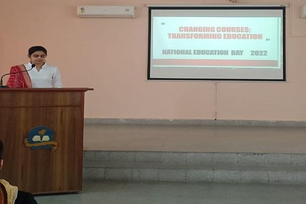 National Education Day was celebrated at Pratap College of Education