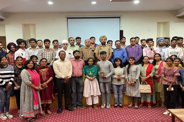 Poetry writing competition organized on the topic of 'drug problem' in Kamla Lohtia College