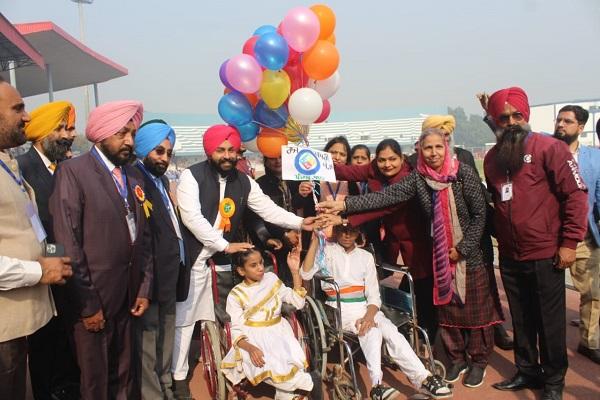 A grand start of the state level games at the Guru Nanak Stadium