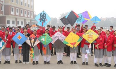 A fun 'kite flying' competition organized at BCM Arya School