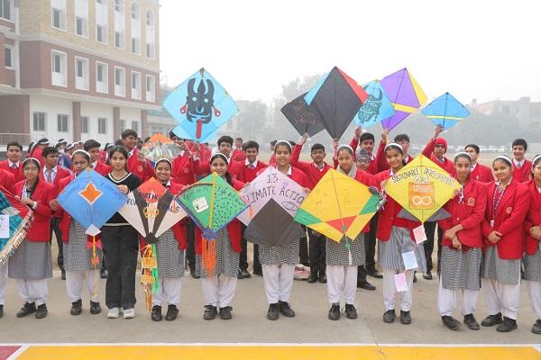 A fun 'kite flying' competition organized at BCM Arya School