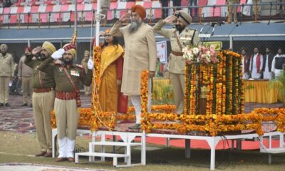 Sandhavan unfurled the national tricolor on the occasion of 74th Republic Day in Ludhiana