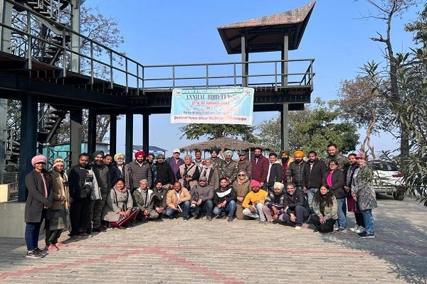 Students took part in counting birds on Harike Patan