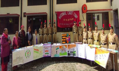 Posters made by cadets of Devaki Devi Jain College regarding Republic Day