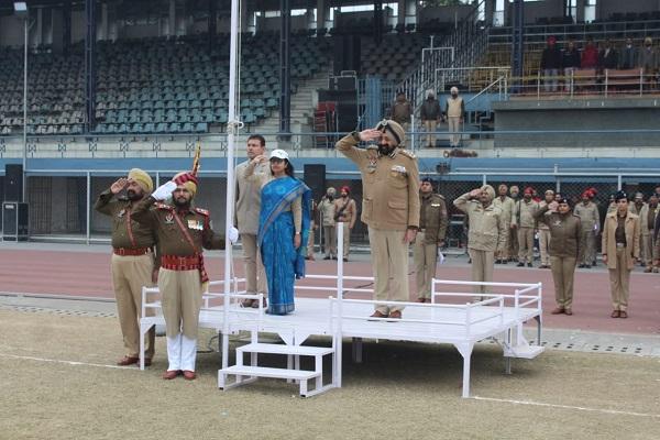 Full dress rehearsal inspection of 74th Republic Day event by Deputy Commissioner