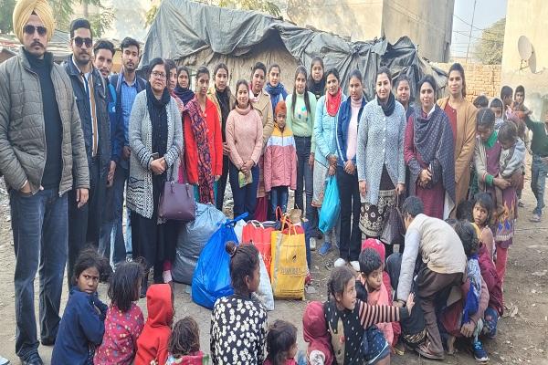 Welcoming the New Year 2023 by distributing warm clothes