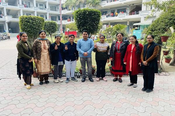 Girl students of Master Tara Singh College bagged the third and fifth positions from PU