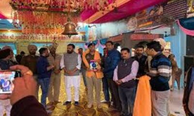 On the occasion of Shivratri in Ludhiana, the police took a security review at Shiv Mandir Chahlan