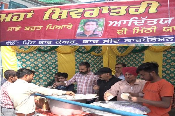 Kheer langar installed by Aditya Jaitley Memorial Society