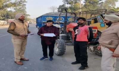 During checking in Ludhiana-Jagrao area, 10 vehicles were stopped, challans of 5 were cut.