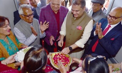 JL Oswal and MP Arora inaugurated the multipurpose hall