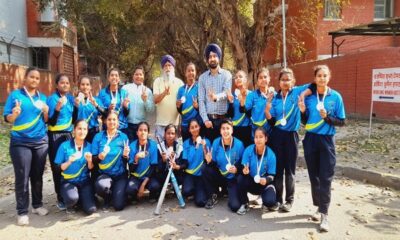 The softball team of Ramgarhia Girls College won the silver medal