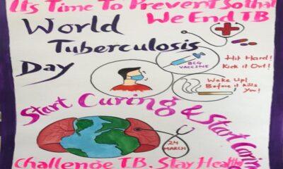 Poster making and slogan writing competitions conducted on TB day