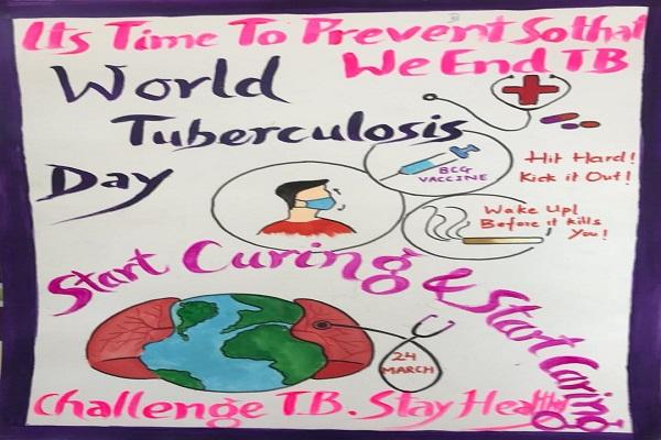 Poster making and slogan writing competitions conducted on TB day