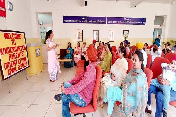 Orientation session conducted for parents of pre-primary section