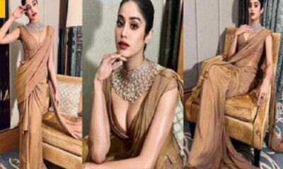 Hot pictures of Janhvi Kapoor in deep neck gown went viral