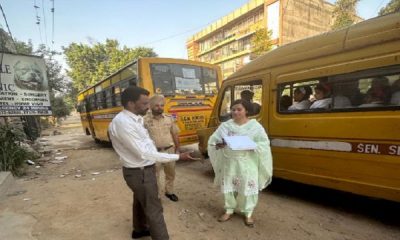 Checking of school buses continued in Ludhiana, 6 buses were stopped, challan issued for 3