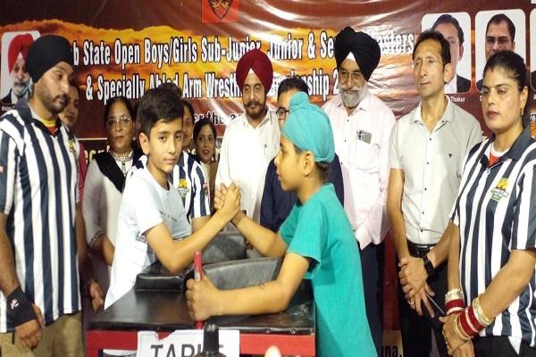 Punjab State Open Arm Wrestling Championship conducted in SGHP School