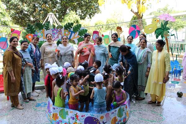 Organized a pool party for nursery kids at GNIPS