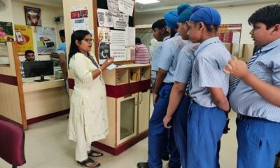 A visit to the bank organized by Drishti School to enhance the talent of children