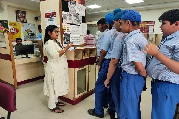 A visit to the bank organized by Drishti School to enhance the talent of children