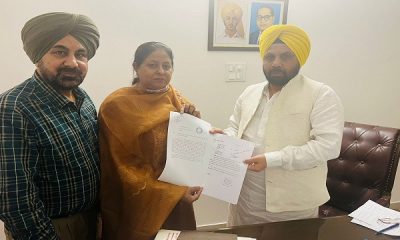 MLA Chhina submitted a demand letter to Cabinet Minister Harbhajan Singh ETO