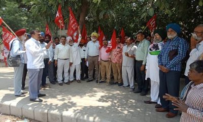 Protest by SKM and Trade Unions against oppression of Bhalwans