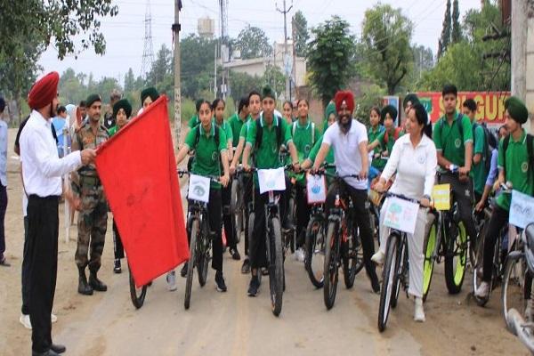 Cycle rally organized by NCC wing of SGHP school