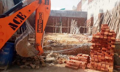 The Municipal Corporation demolished six buildings under construction for violating the rules