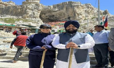 Cabinet Minister Harjot Bains visited Baba Barfani with his wife