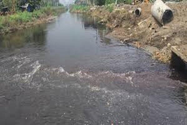 With black and chemical water, the Budha river has again turned into a Budha drain