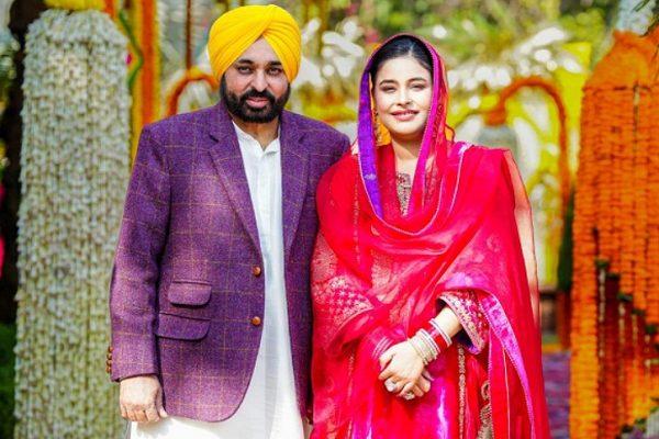 CM Bhagwant Mann wife Dr. First wedding anniversary celebrated with Gurpreet Kaur