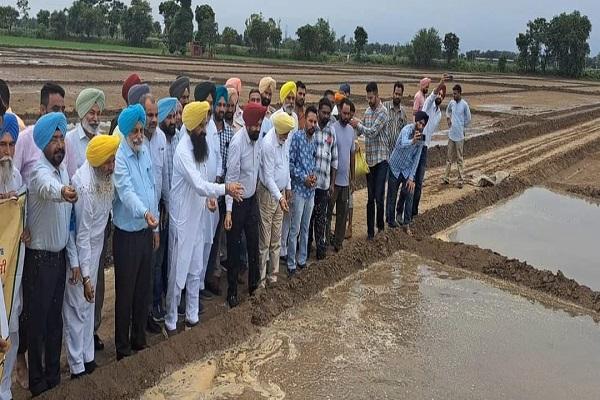 The Agriculture Minister has started the planting of paddy for the flood affected farmers