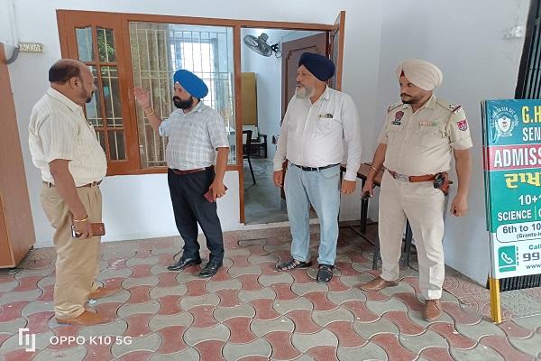 Checking of polling booths by Electoral Registration Officer Dakha