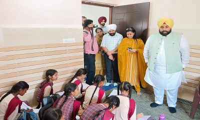 Education Minister Harjot Singh Bains visited Government School Badowal