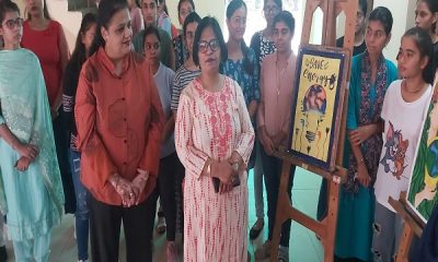 Poster making activity conducted by Government College Girls' Energy Club