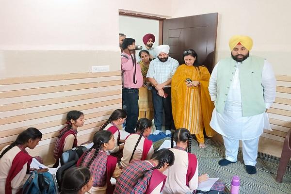 Education Minister Harjot Singh Bains visited Government School Badowal