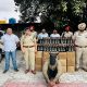 Ludhiana police arrested a smuggler with 75 boxes of English liquor