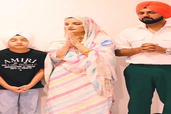 Rockstar Gippy Grewal arrives at office with wife Ravneet, shares pictures of Sri Akhand Path Sahib ji's Bhog