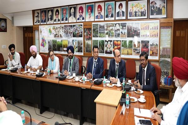 A high level delegation of Punjab and Sindh Bank visited PAU. visited