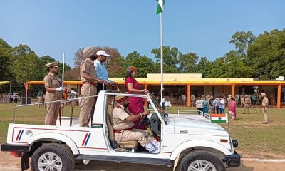 Inspection of the full dress rehearsal of the 77th district level Independence Day event