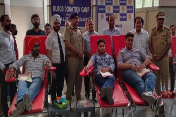 Blood donation camp organized at KLSD College, blood donors honored