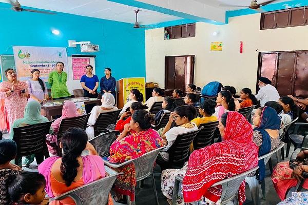 The food and nutrition department made the villagers aware about nutrition