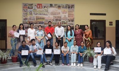 Salad making competition dedicated to Nutrition Fortnight at Sri Atam Vallabh Jain College