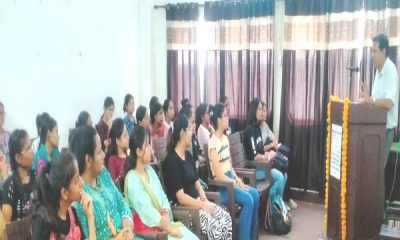 Extension lecture on relevance of human rights conducted at Arya College