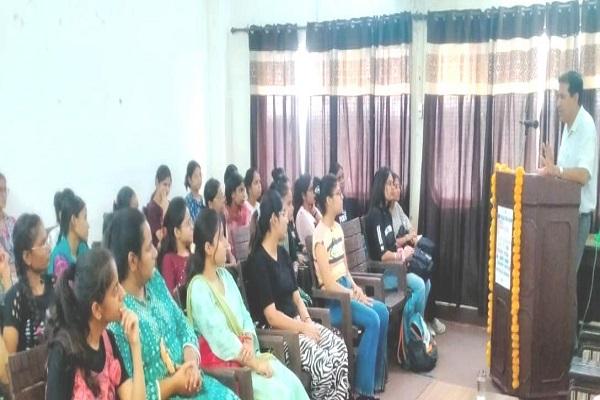 Extension lecture on relevance of human rights conducted at Arya College