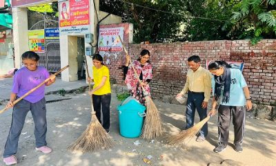 Sanitation campaign conducted in Arya College