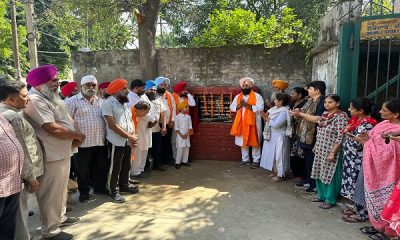 Inauguration of road construction works in ward number 45 by MLA Sidhu